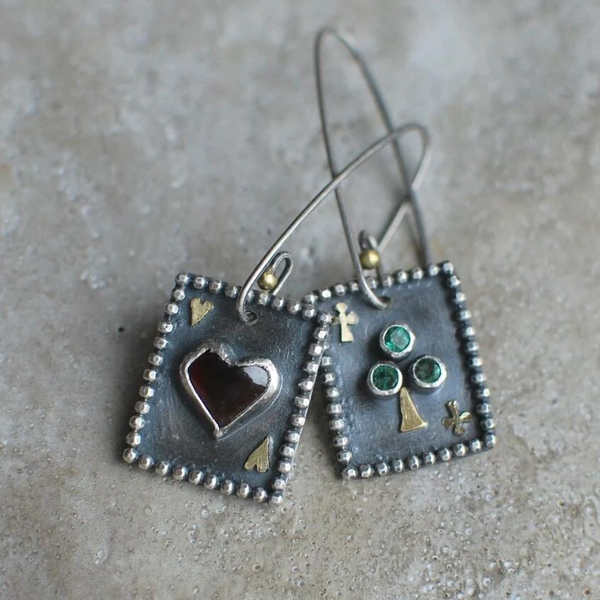 Vintage Map Earrings
