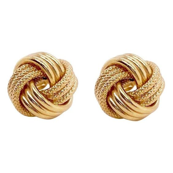 Vintage Gold Knoop Earrings