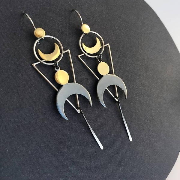 Vintage Moon Drop Earrings