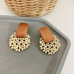 Vintage Round Bruine Earrings