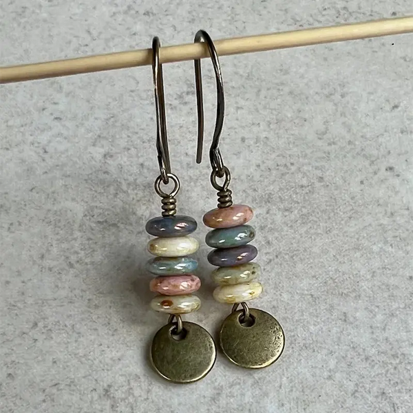 Vintage Drop Stone Earrings