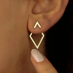 Vintage Punt Geometric Gold Earrings