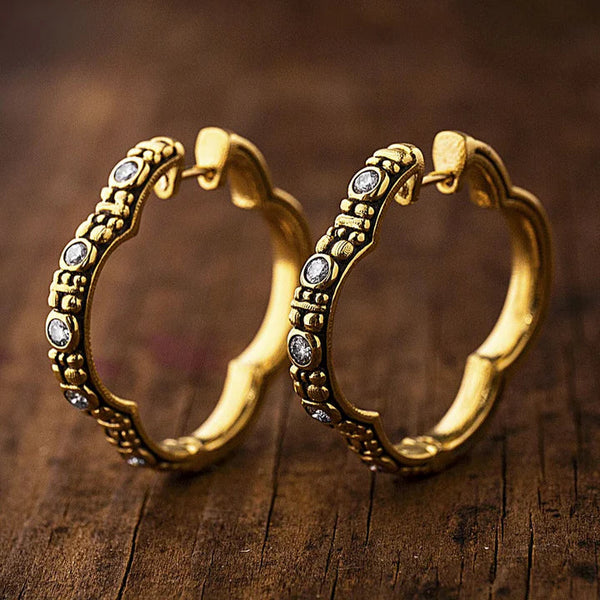 Boho Gold Hoop Earrings