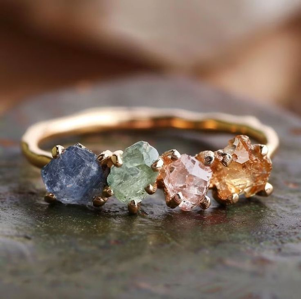 Vintage Colourful Stones Ring