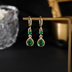 Vintage Green Drop Earrings