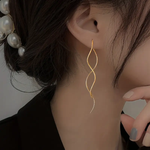 Vintage Wave Drop Earrings