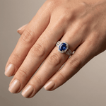 Sapphire Halo Vintage Ring