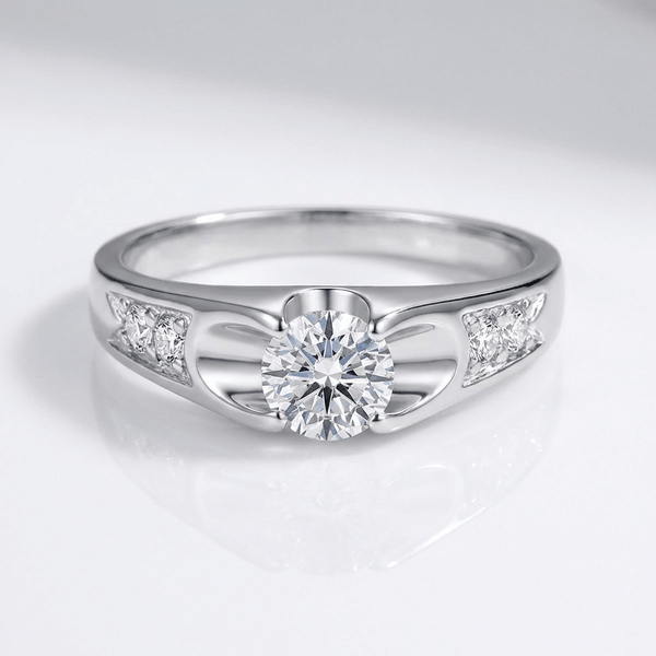Classic Rose Gold Zirconia Solitaire Ring