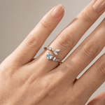 Silver Blue Topaz Solitaire Ring — (Adjustable)