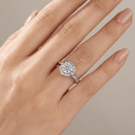 Silver Diamond Bloom Ring — (Adjustable)