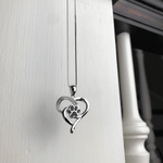 Stainless Steel Infinity Heart & Paw Necklace