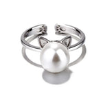 Pearl Cat Necklace with Matching Earrings & Ring