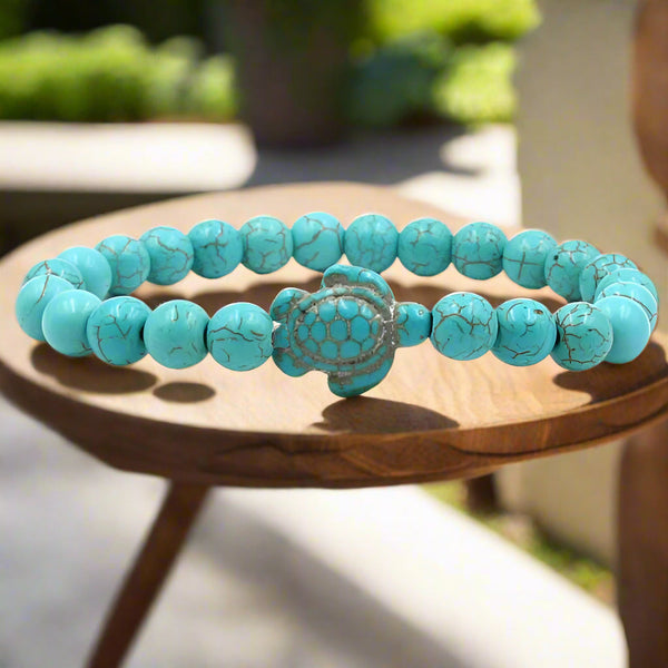 Unique Natural Stone Beaded Turtle Bracelets