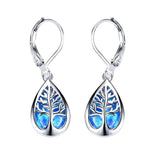Tree des Levens Earrings in Opal & Silver