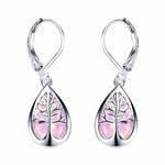 Tree des Levens Earrings in Opal & Silver