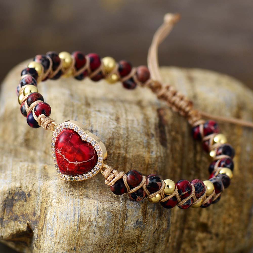 Radiant Jasper Heart Bracelet
