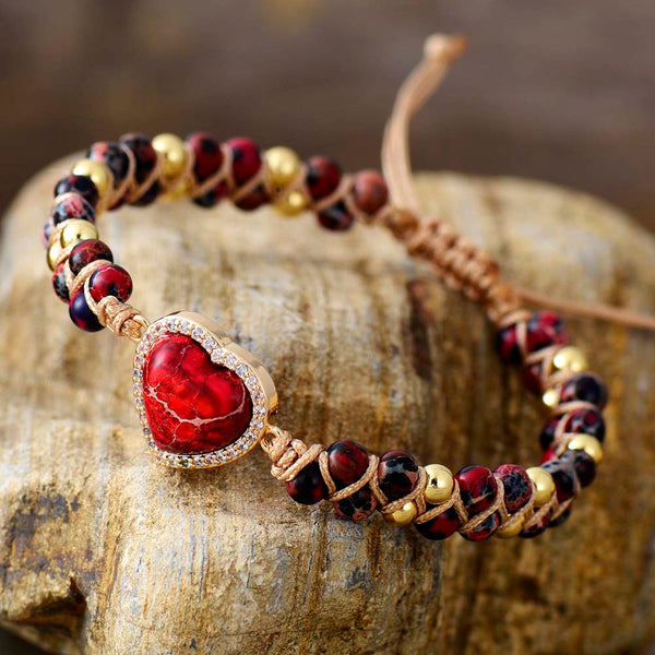 Radiant Jasper Heart Bracelet