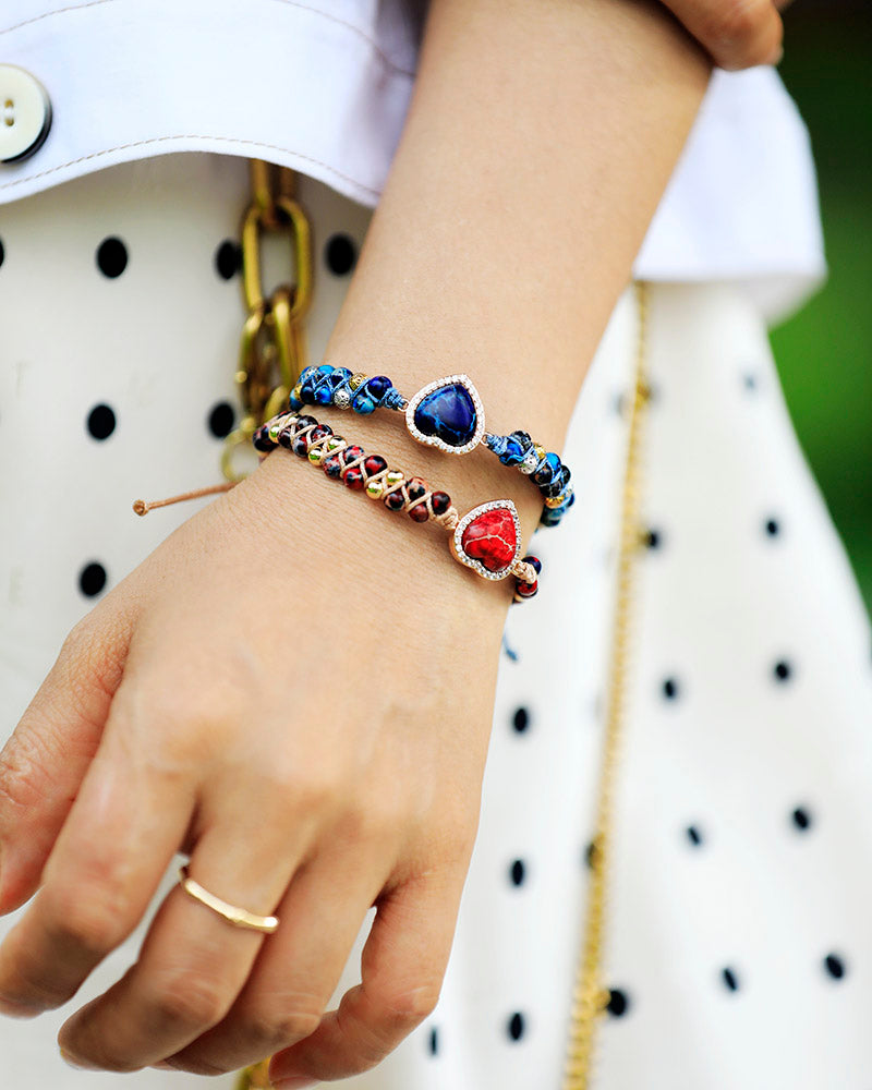 Radiant Jasper Heart Bracelet