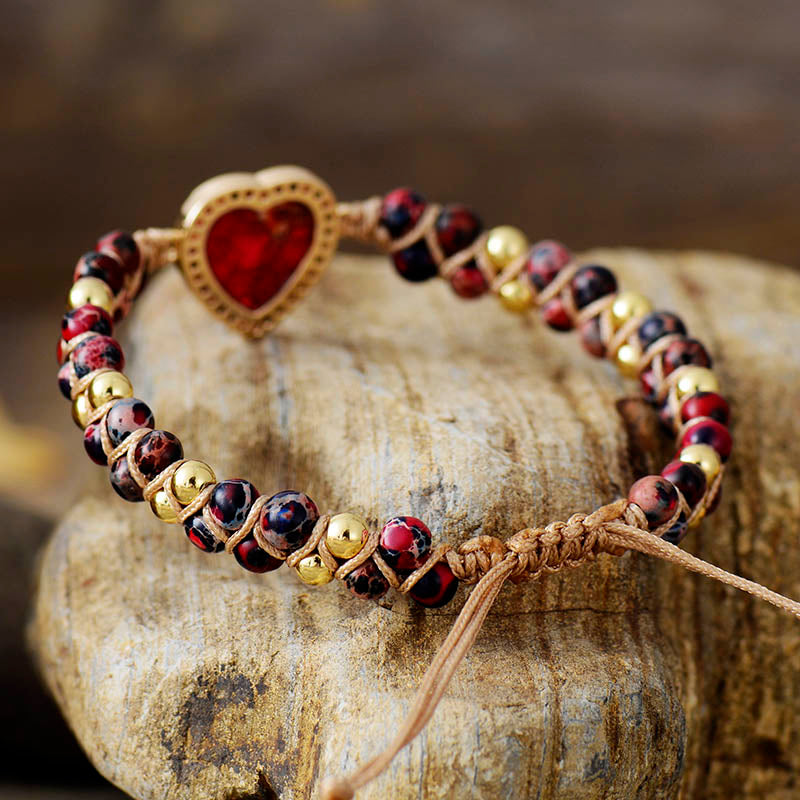 Radiant Jasper Heart Bracelet