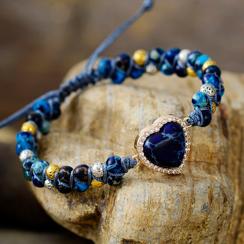 Radiant Jasper Heart Bracelet