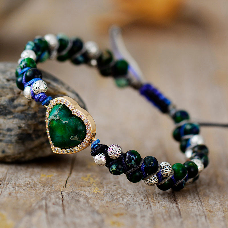 Radiant Jasper Heart Bracelet