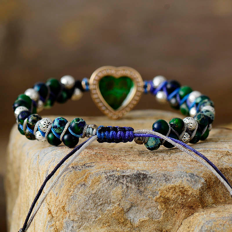 Radiant Jasper Heart Bracelet