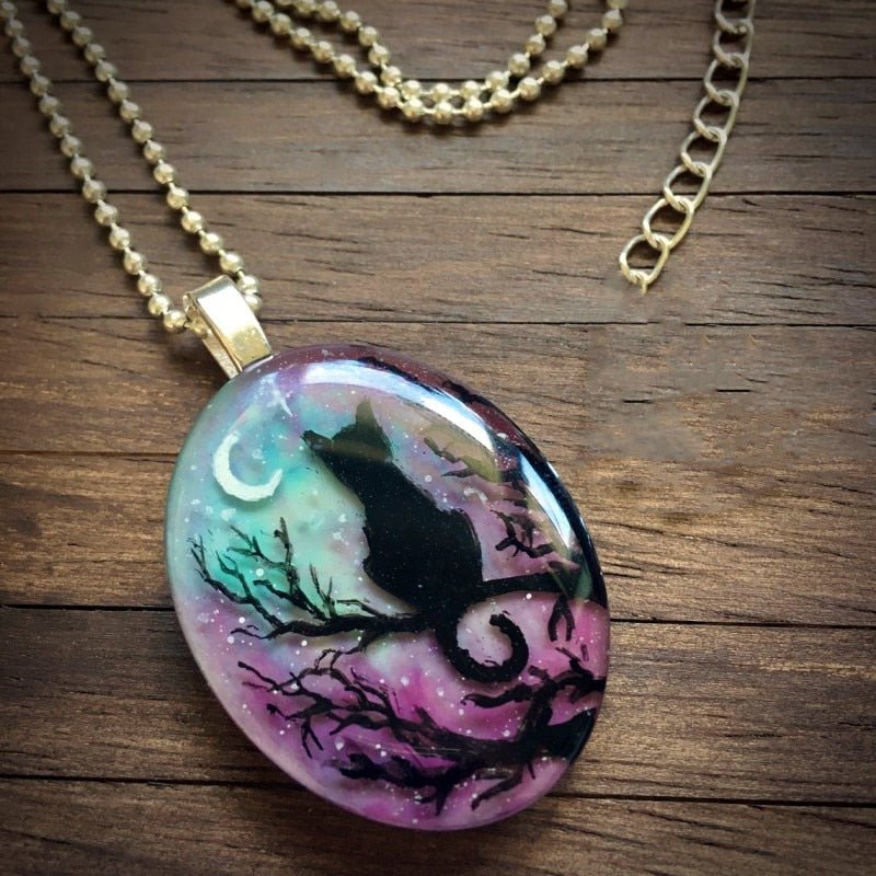 Starry Night Cat Necklace