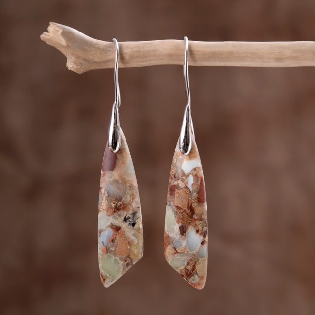 Hemelse Jasper Haak Earrings